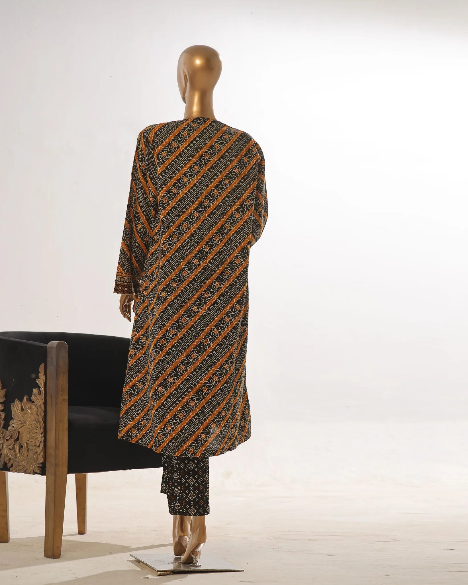 Presenting "Fusion Jacket" Digital Printed Three Pc Dress