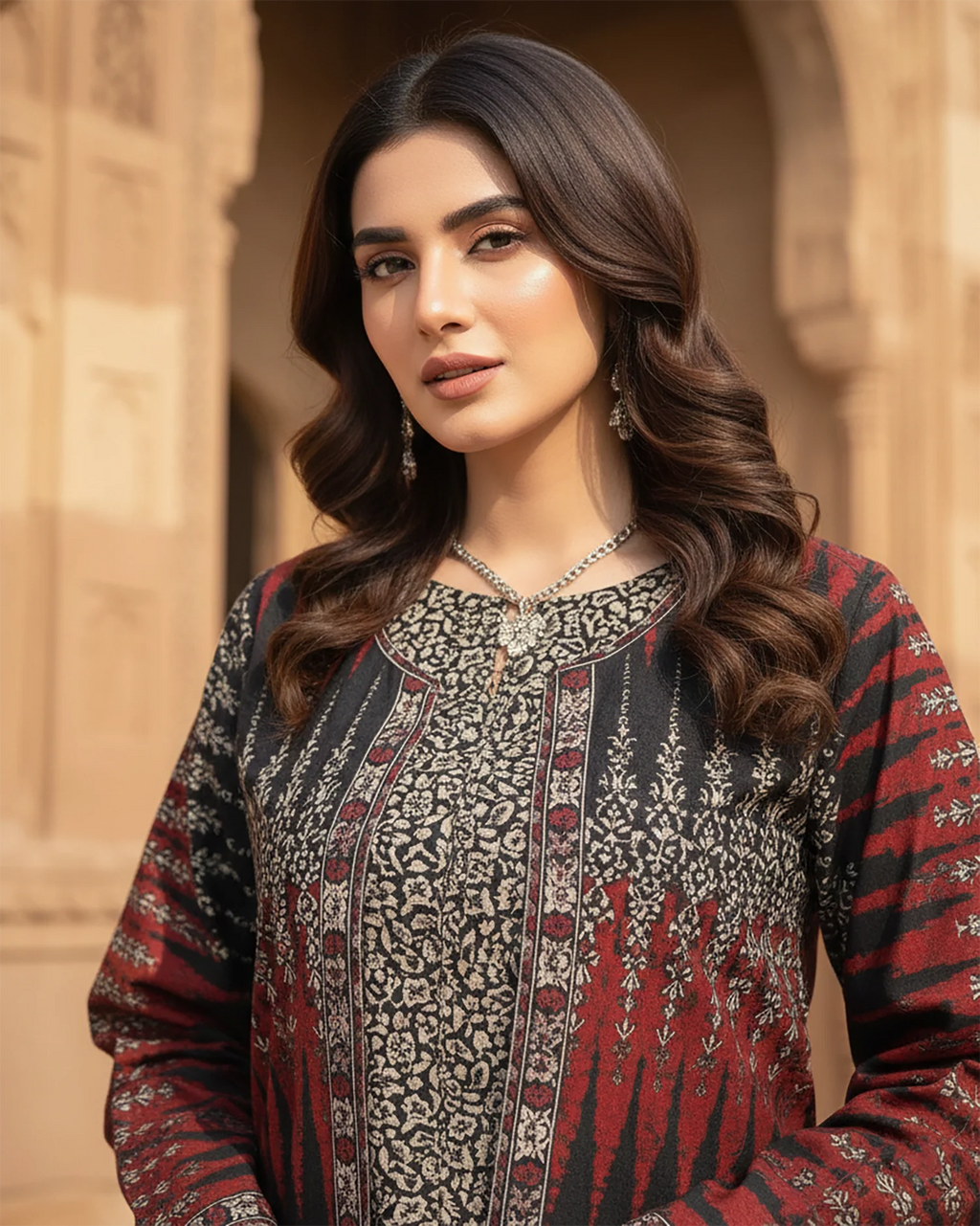 Presenting "Fusion Jacket" Digital Printed Three Pc Dress