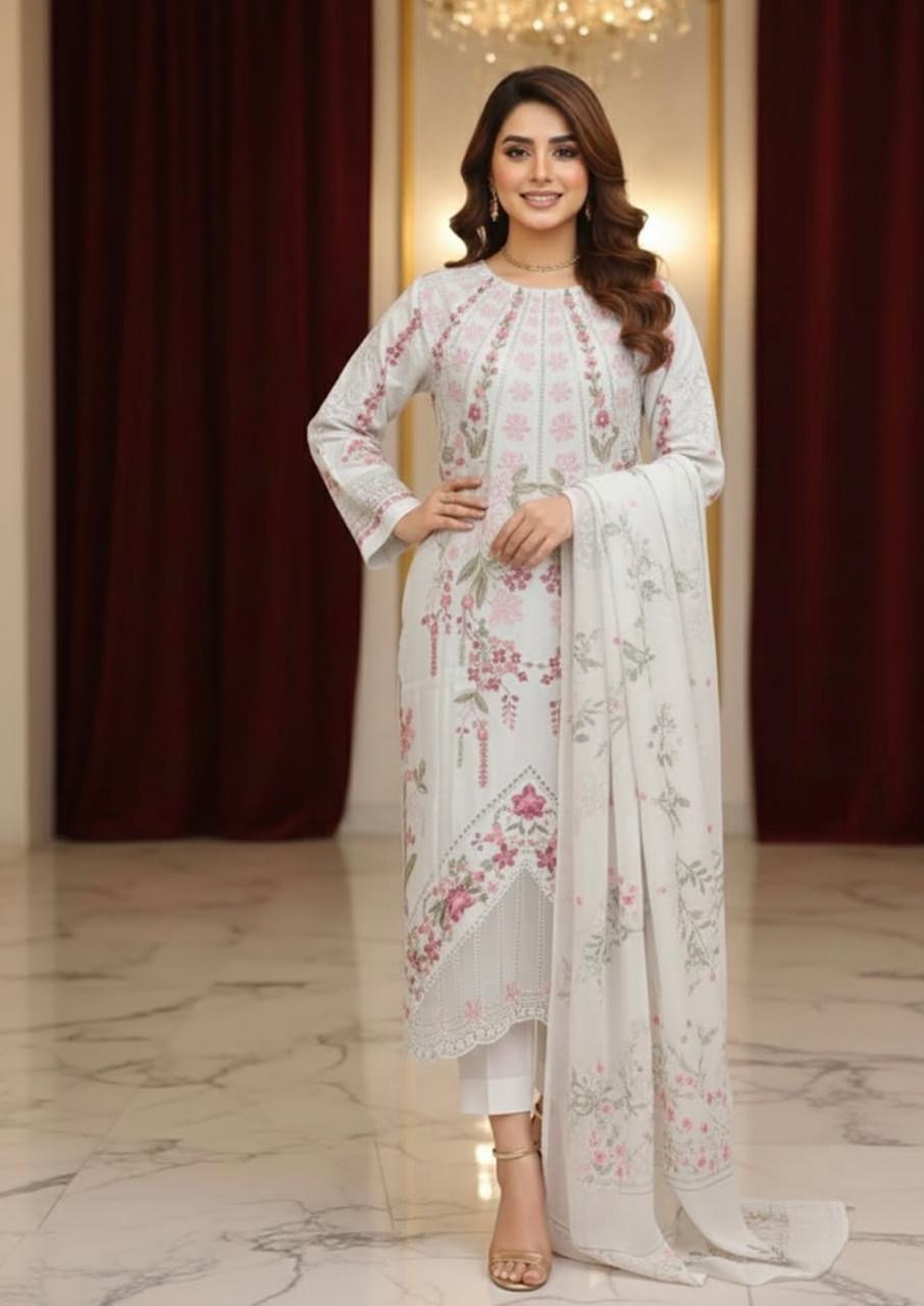 Presenting "Gul" Designer Embroidered Three Piece Suits