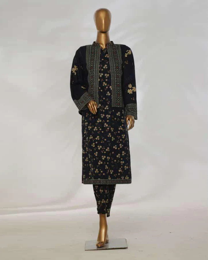 Presenting "Fusion Jacket" Digital Printed Three Pc Dress