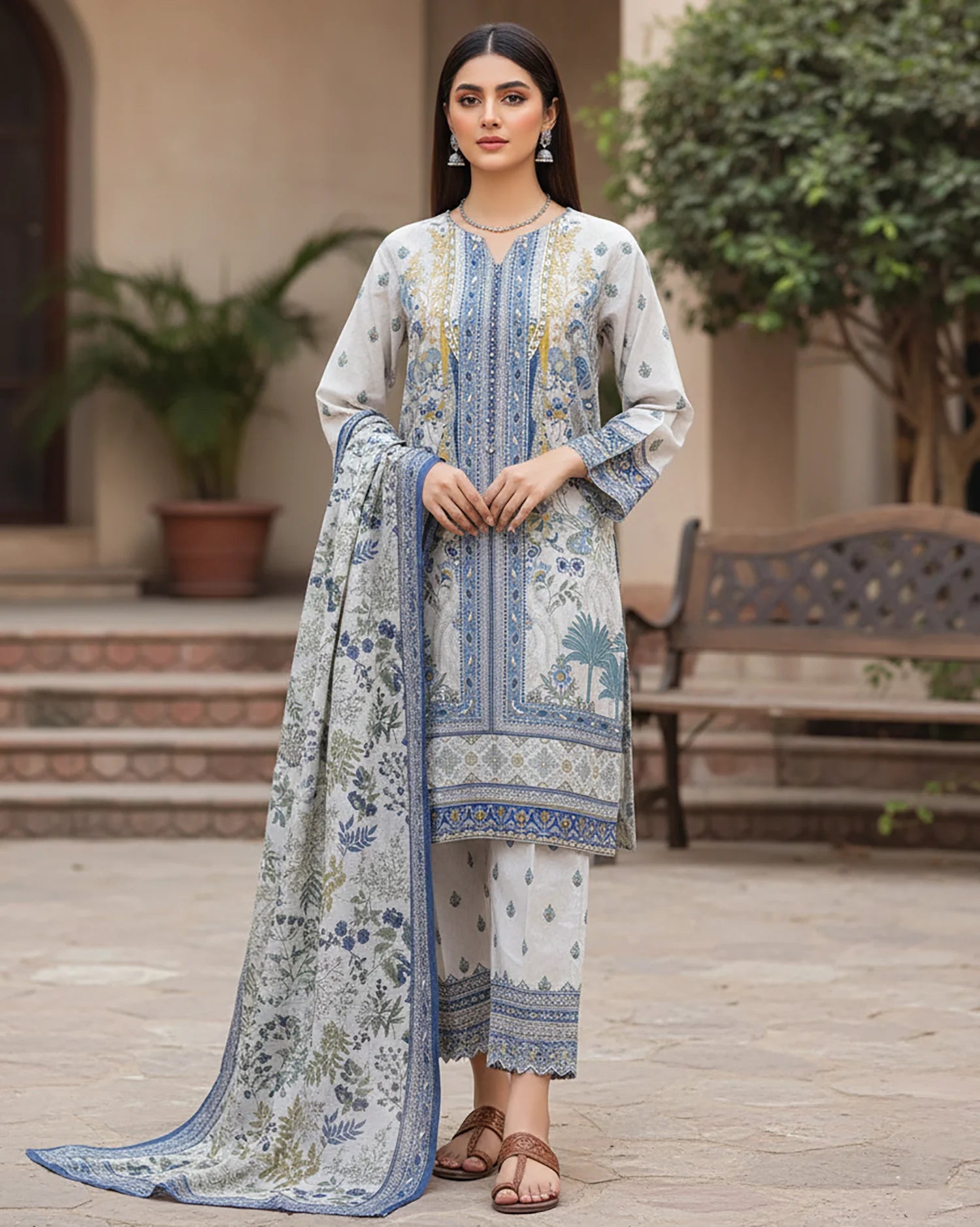 "Hamna" by Z-warish Digital Printed Three Pc 78152