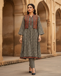 Presenting "Fusion Jacket" Digital Printed Three Pc Dress