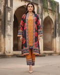 Presenting "Fusion Jacket" Digital Printed Three Pc Dress