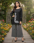 Designer Embroidered Digital Printed Three Pc Dress