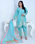 "Diva" Semi Formal Embroidered Three Piece Suits