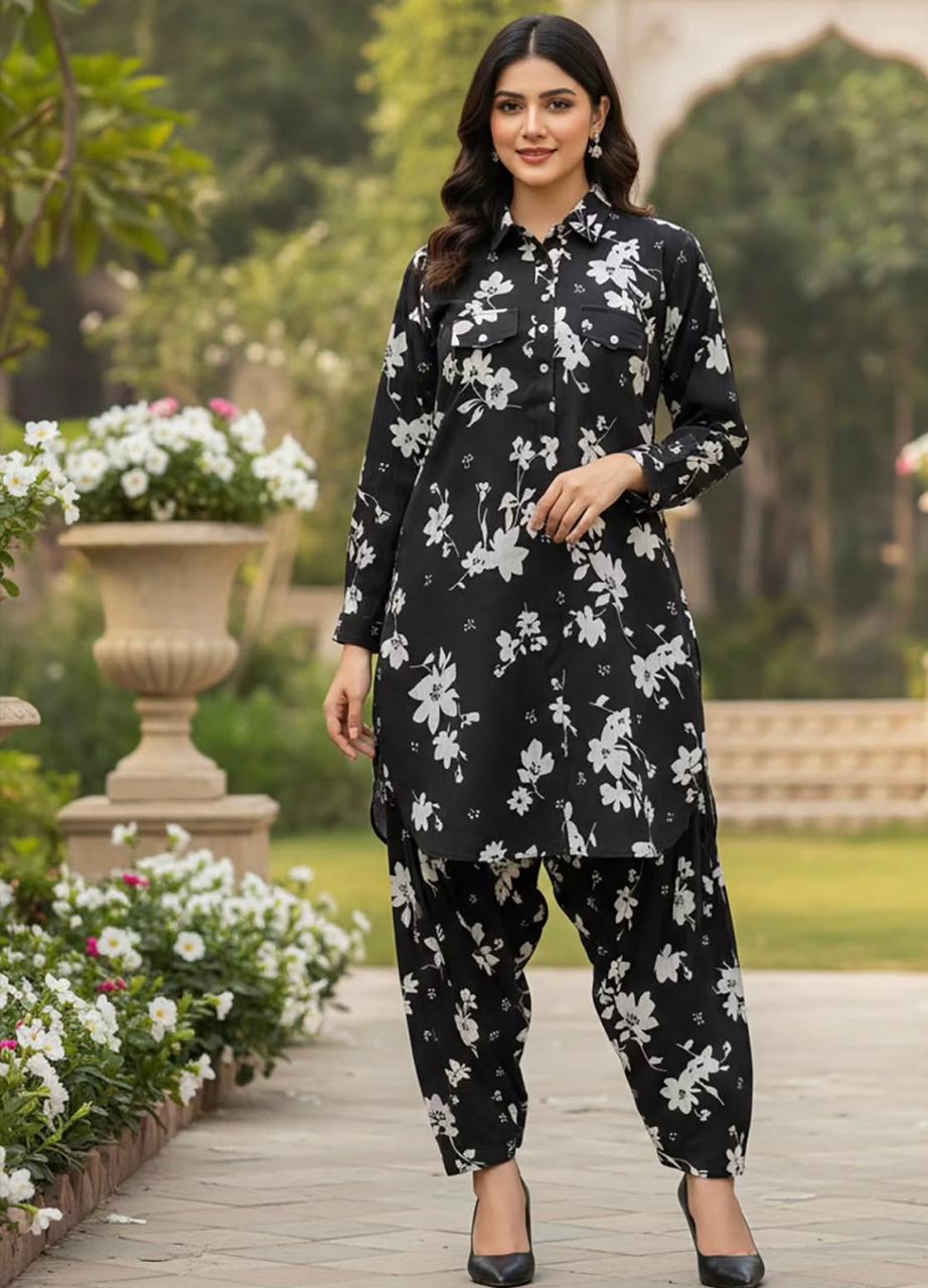 Designer Digital Printed Two Pc Dress