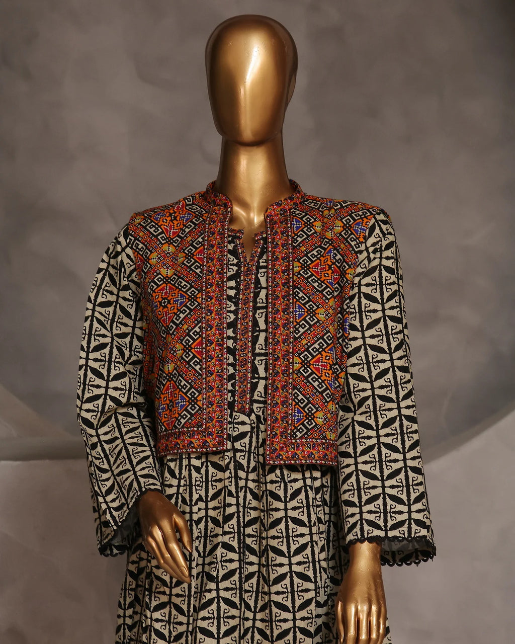 Presenting "Fusion Jacket" Digital Printed Three Pc Dress