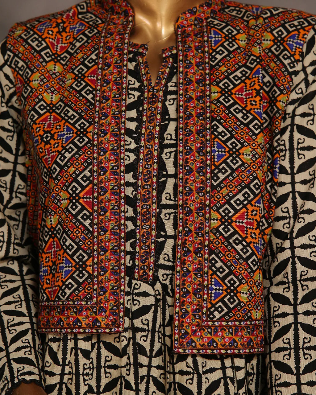 Presenting "Fusion Jacket" Digital Printed Three Pc Dress
