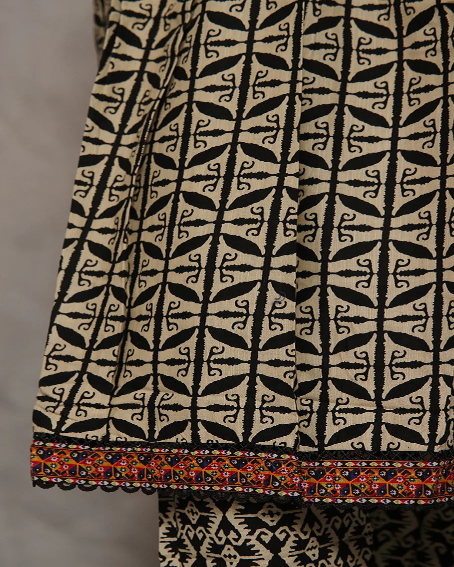 Presenting "Fusion Jacket" Digital Printed Three Pc Dress