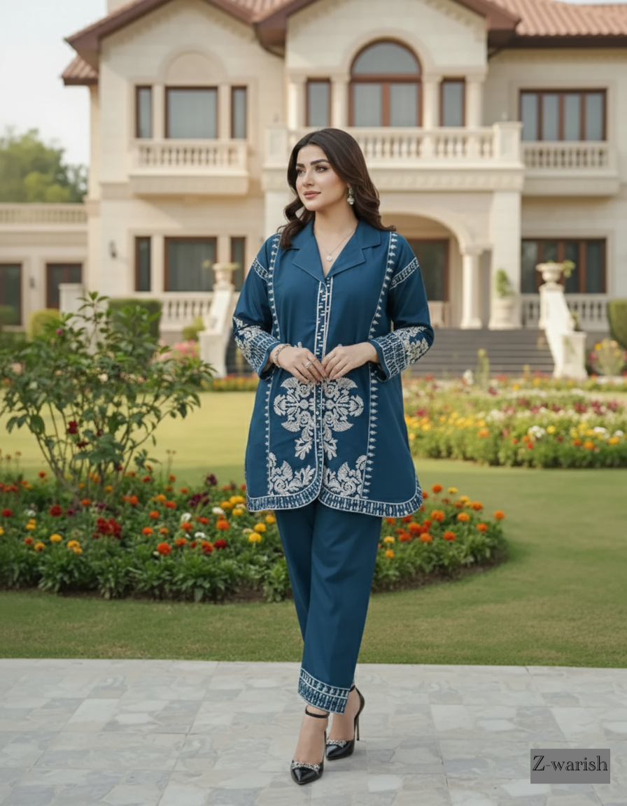"Patasa" by Z-warish Designer Embroidered Printed Two Piece Suit