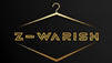 Gold hanger with 'Z-WARISH' text on a black background