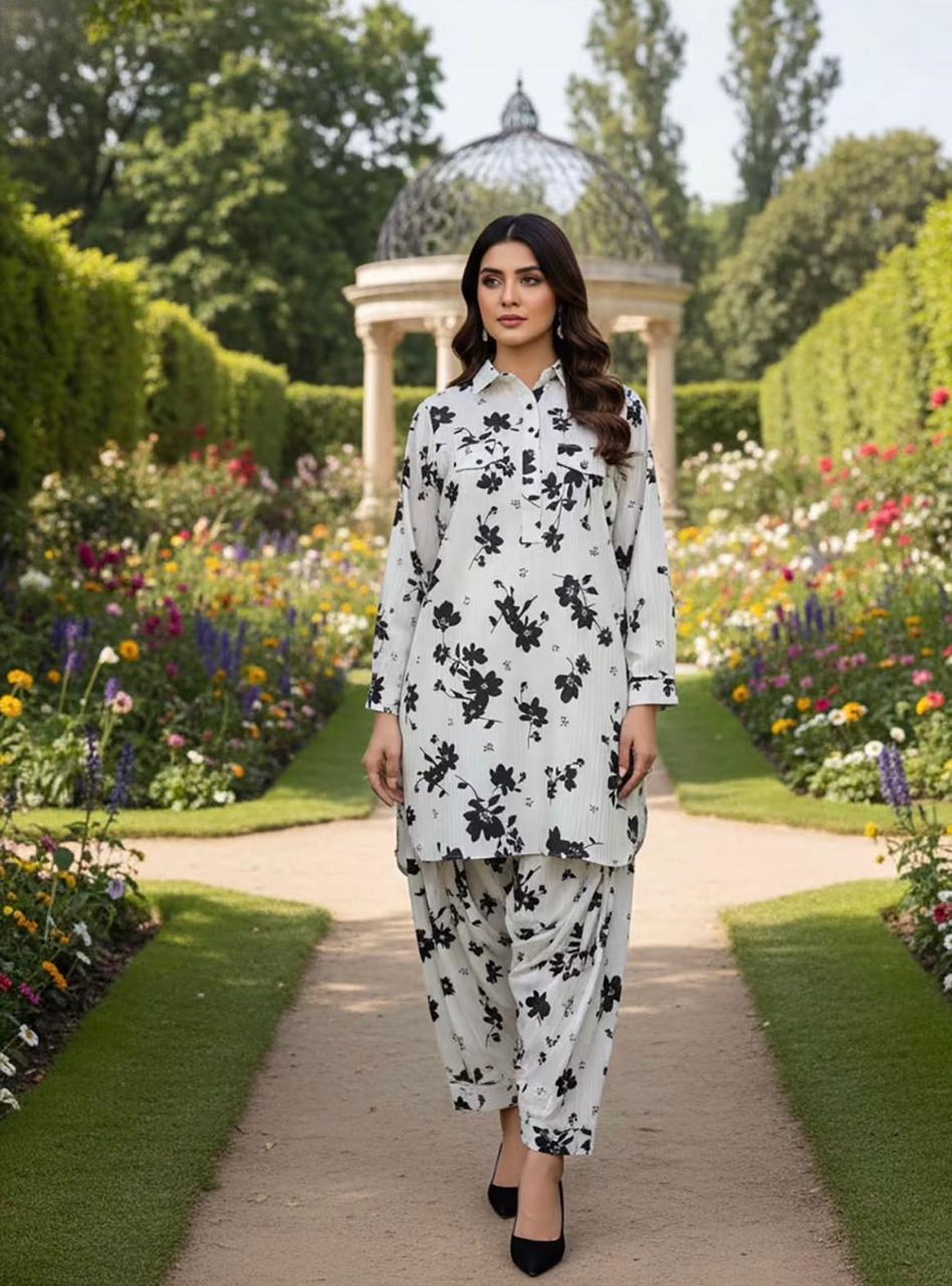 Designer Digital Printed Two Pc Dress